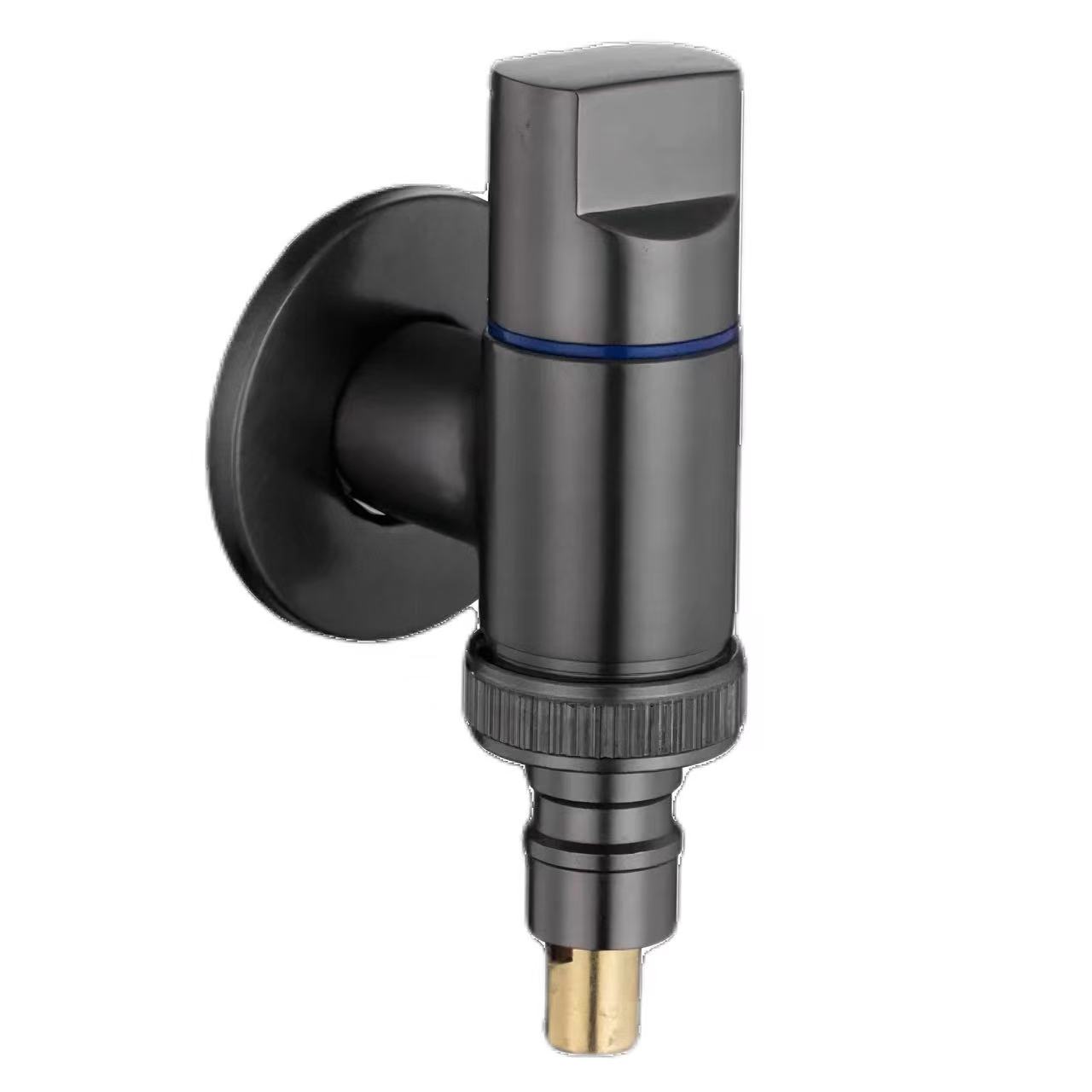 Helder Chrome Gun Grys Wasmasjien Water Stop Valve