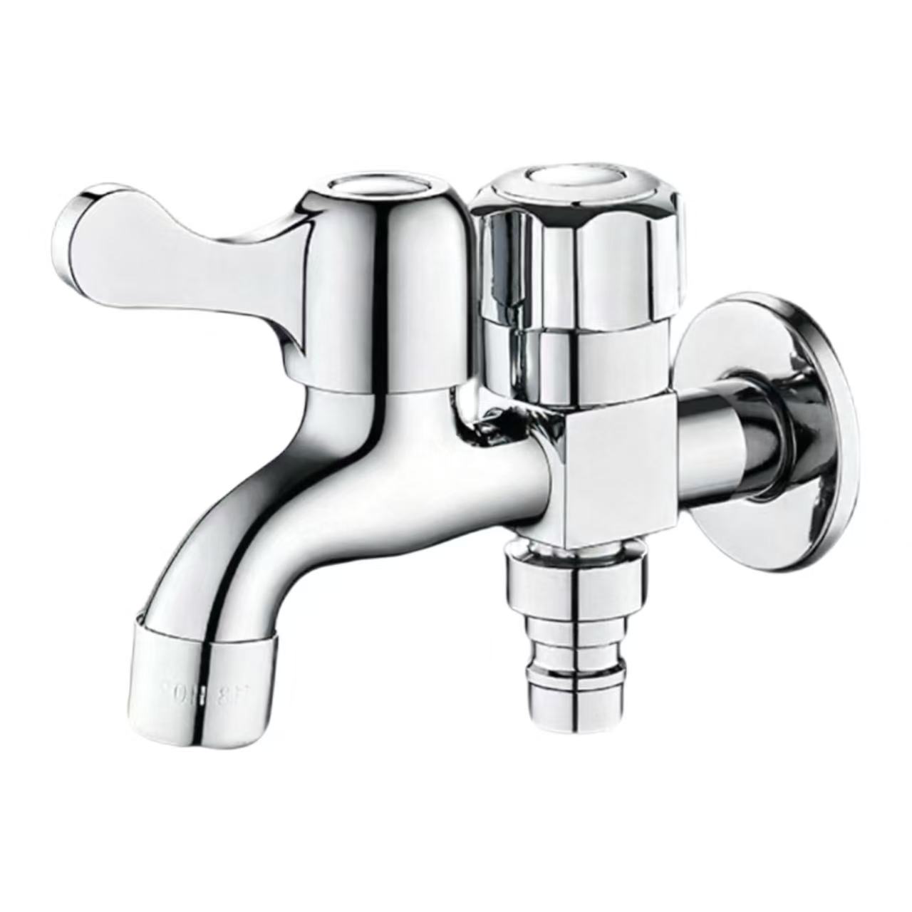 Dual-Control Dual-Outlet Wasmasjien kraan