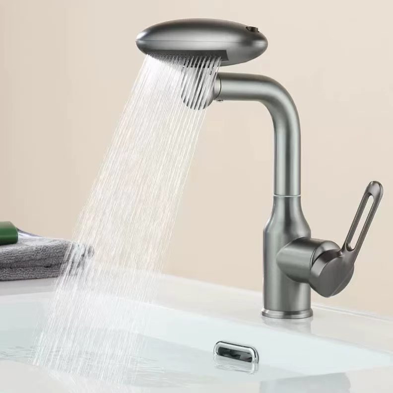 Glossy Black Mirror Three-Handle Faucet