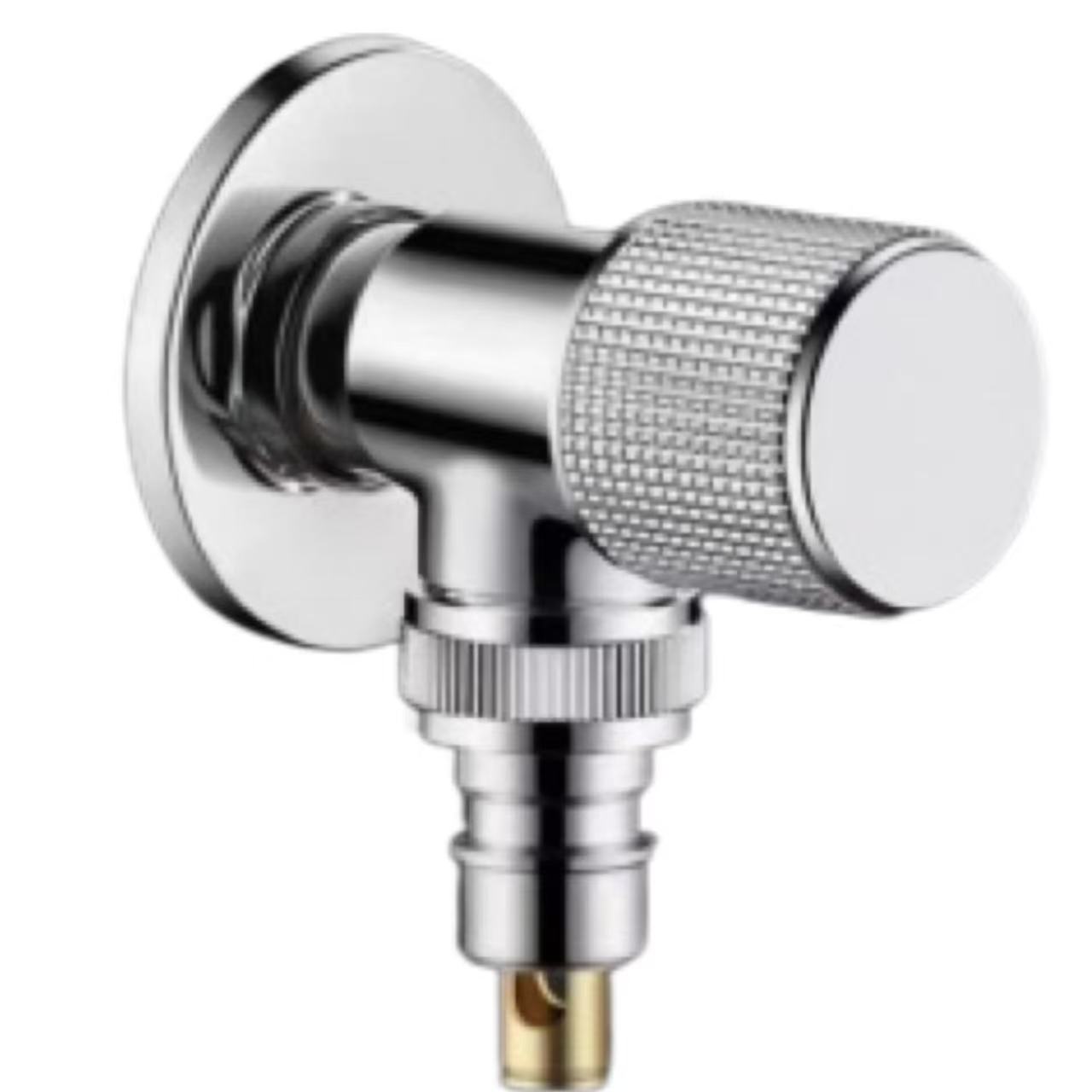 Spieël Chroom Gekartelde Knop Wasmasjien Water Stop Valve