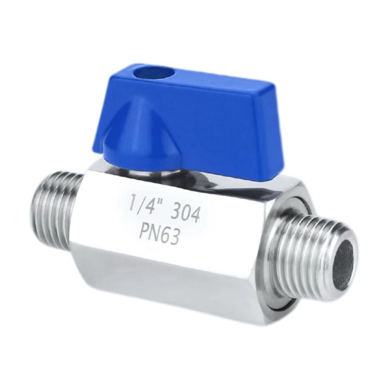 Klein vloei binnedraad mini kogelklep