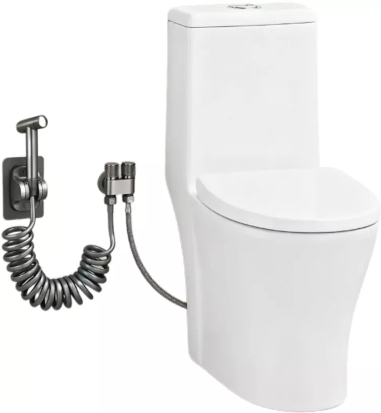 Muurgemonteerde toiletversterker-spuitpistoolstel